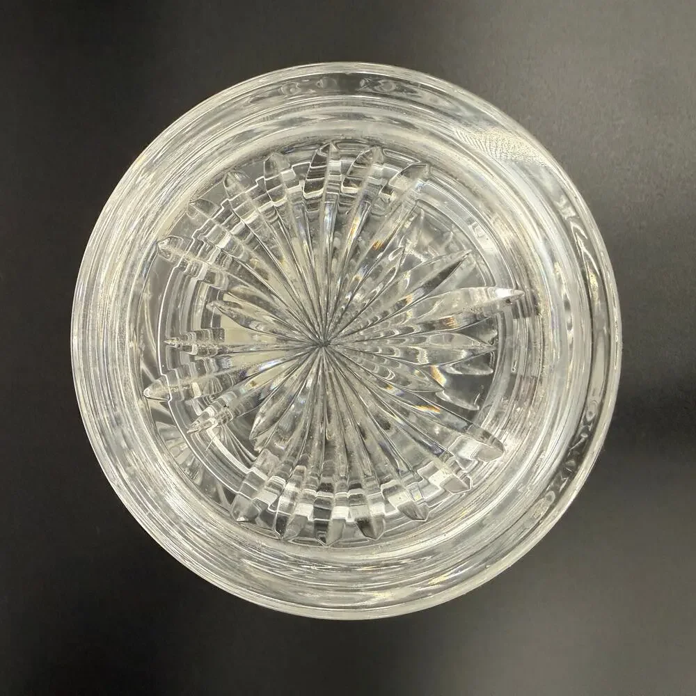 Marquis by Waterford Crystal glass Round Calais Box & Lid Hollywood Regency Glam